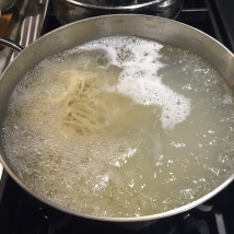 Cooking chinese noodles in boiling water